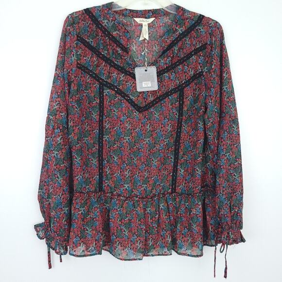 New Matilda Jane Choose Your Own Path Carol Top Floral Prairie Boho SMALL - Picture 2 of 8